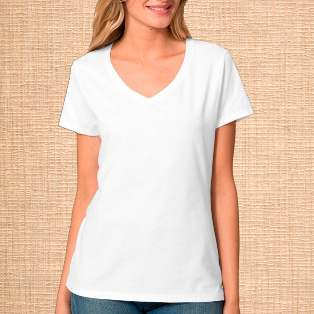 Camiseta / Personalizar de cuello-V para mujeres (Subido por el creador)