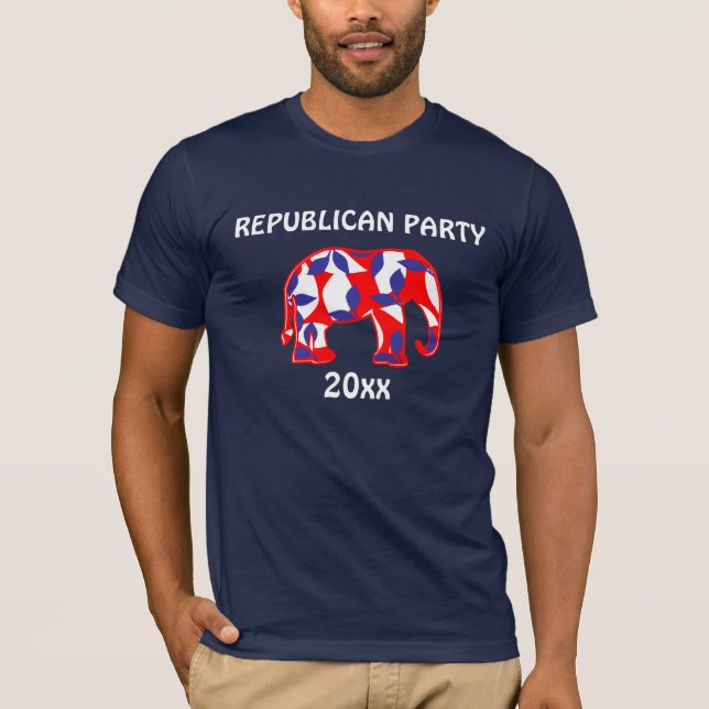 Camiseta PERSONALIZAR de la mascota del elefante del (Anverso)