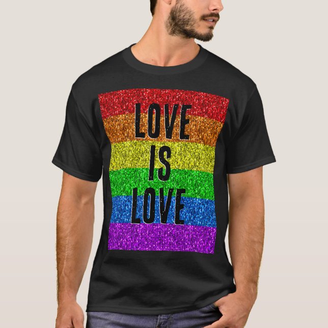 Camiseta PERSONALIZAR de texto de la bandera LGBT vibrante  (Anverso)