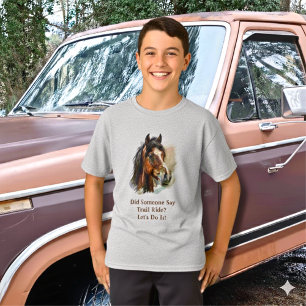 Camiseta Personalizar del caballo de niños