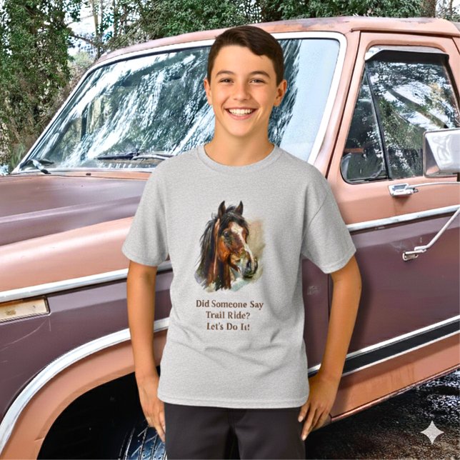 Camiseta Personalizar del caballo de niños (Subido por el creador)