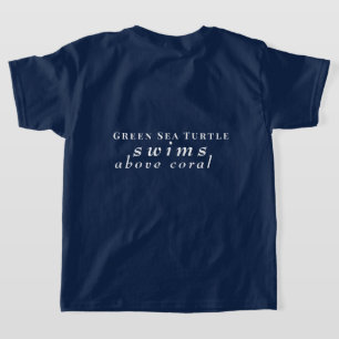 Camiseta Personalizar El Baño De Tortuga Del Mar Verde Sobr