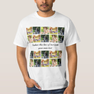 Camiseta Personalizar el collage de fotografías y el texto