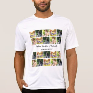 Camiseta Personalizar el collage de fotografías y el texto