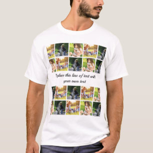 Camiseta Personalizar el collage de fotografías y el texto