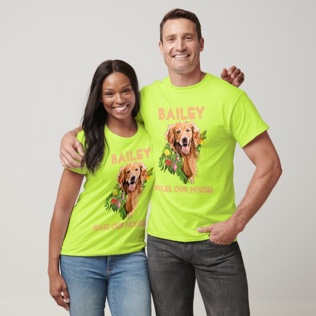 Camiseta Personalizar el nombre del perro y la foto camiset (Unisexo)