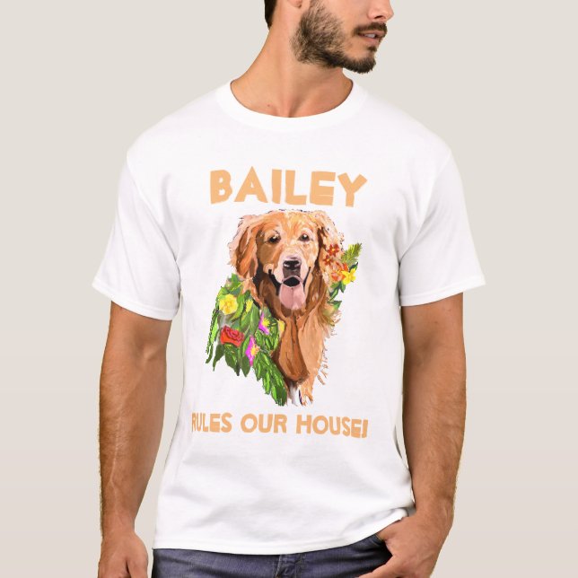 Camiseta Personalizar el nombre y la foto del perro (Anverso)