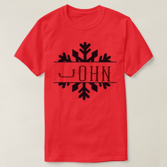 Camiseta Personalizar el regalo de nombre John de monograma (Diseño del anverso)
