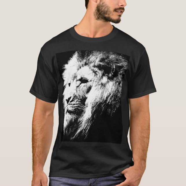 Camiseta Personalizar Elegant Modern Pop Art Cabeza de León (Anverso)