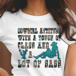 Camiseta Personalizar en la chica de la vaca del caballo tr