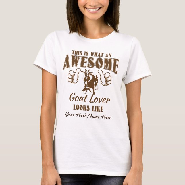 Camiseta PERSONALIZAR ESTA Fabulosa Cabra Lover Pygmy Goat (Anverso)