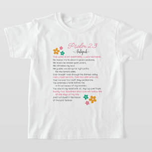 Camiseta Personalizar Flores De Escritura Biblia De Salmo 2