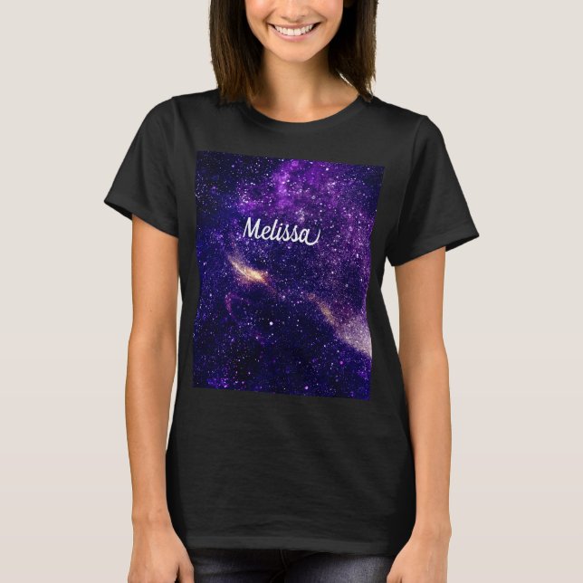 Camiseta Personalizar galaxia abstracta ultravioleta (Anverso)