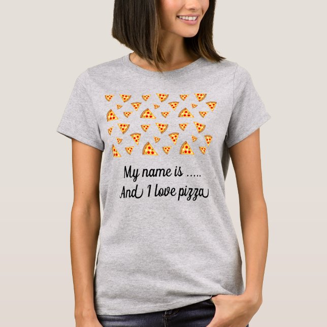 Camiseta Personalizar Guay y el patrón de pizzas divertidas (Anverso)