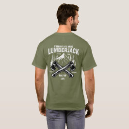 Camiseta Personalizar Hachas Cruzadas de Leñador Modo de Vi
