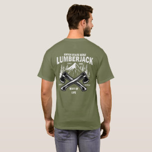 Camiseta Personalizar Hachas Cruzadas de Leñador Modo de Vi