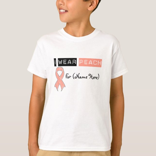 Camiseta Personalizar I Usa Cáncer Uterino De Cinta De Peac (Anverso)