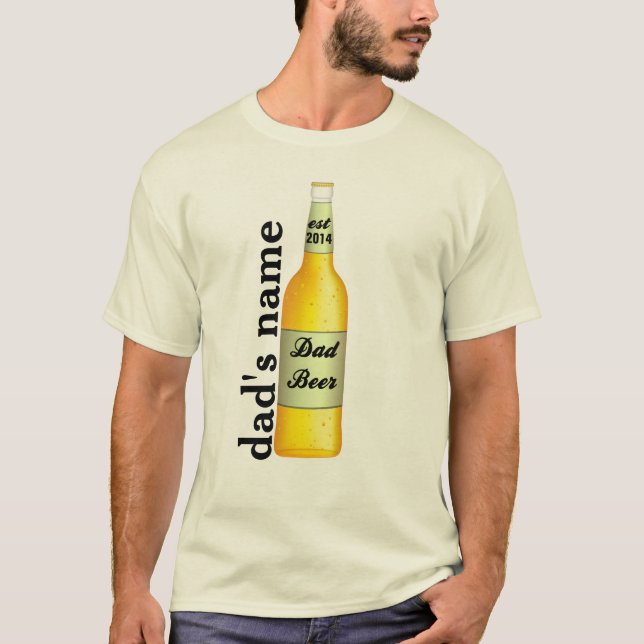 Camiseta PERSONALIZAR LA cerveza del Día del Padre con el a (Anverso)
