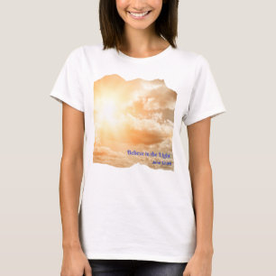 Camiseta Personalizar la creencia en la luz