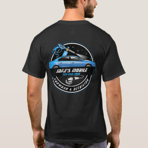 Camiseta Personalizar lavado de coche móvil Detallado Azul