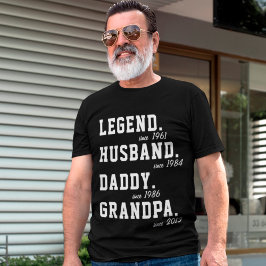 Camiseta Personalizar Leyenda Esposo Papi Abuelo Con Años