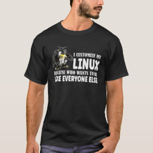 Camiseta Personalizar Mi pingüino Linux Porque soy diferent