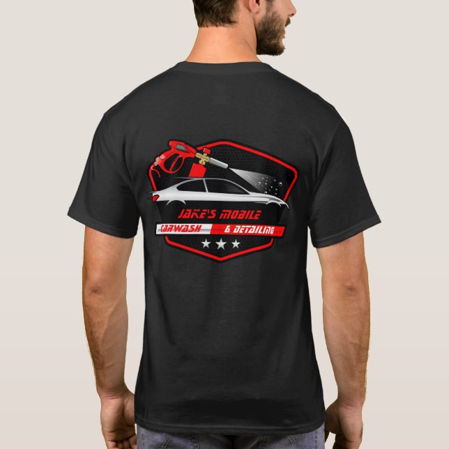 Camiseta Personalizar Mobile Car Wash Detailing Business Te (Reverso)