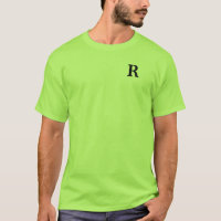 Personalizar monograma R Lime T-Shirt