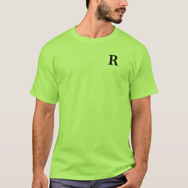 Camiseta Personalizar monograma R Lime T-Shirt (Anverso)