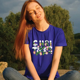 Camiseta Personalizar Navidades divertidos Alphabet Animal 