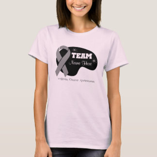 Camiseta Personalizar nombre de equipo - Cáncer de cerebro