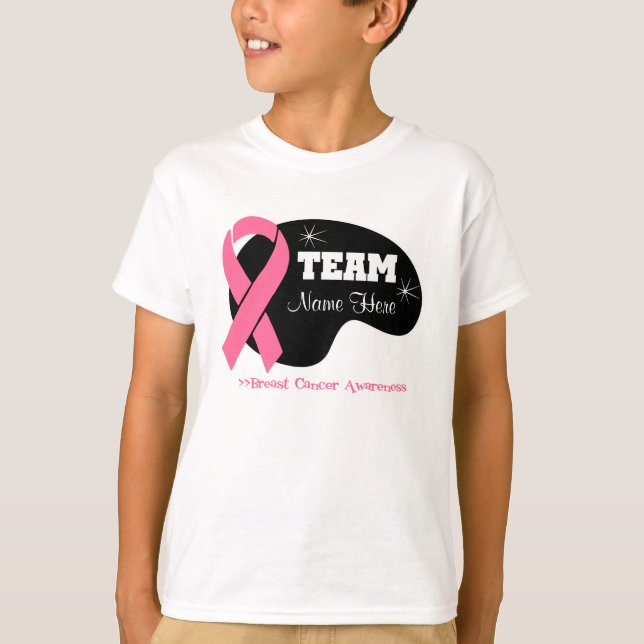 Camiseta Personalizar nombre de equipo: cáncer de mama (Anverso)