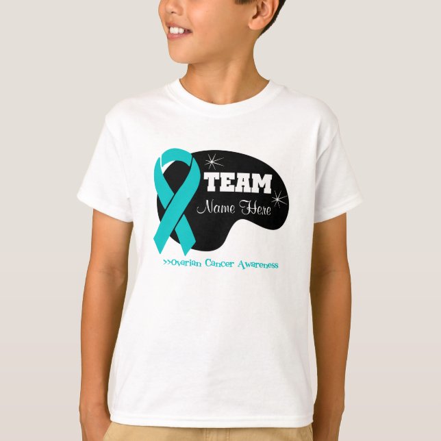 Camiseta Personalizar nombre de equipo - Cáncer de ovario (Anverso)