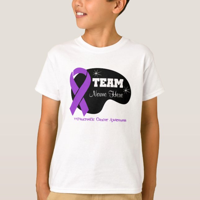 Camiseta Personalizar nombre de equipo: cáncer de páncreas (Anverso)