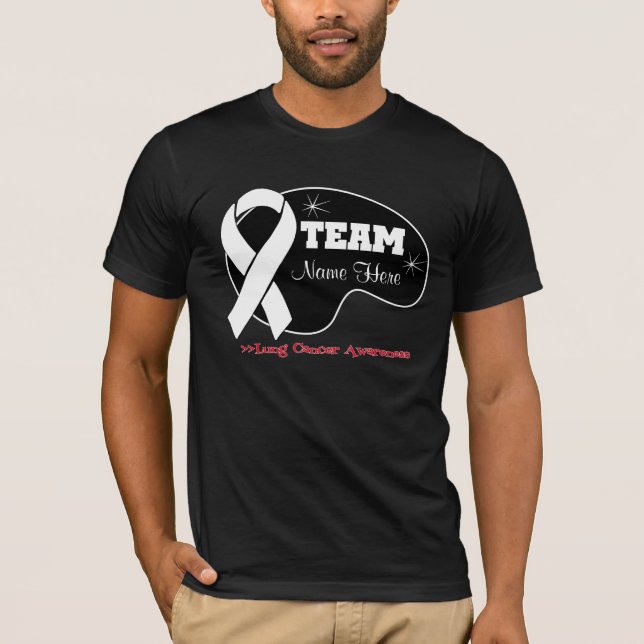 Camiseta Personalizar nombre de equipo - Cáncer de pulmón (Anverso)