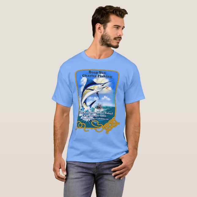 Camiseta Personalizar Ocean Sports Fishing Charter Busine (Anverso completo)