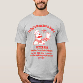 Camiseta Personalizar Pizza Restaurant Gráfica Detallada