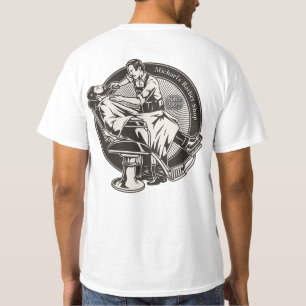 Camiseta Personalizar promocional de barbería al estilo ant
