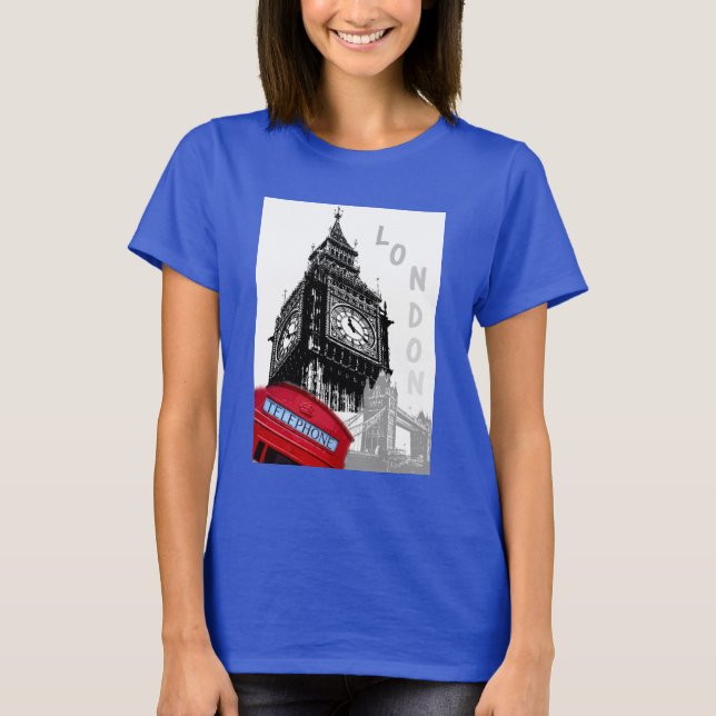 Camiseta Personalizar Royal Blue London Big Ben Clock Tower (Anverso)