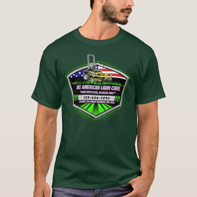 Camiseta Personalizar Servicio de Cuidado de Césped Patriót (Anverso)
