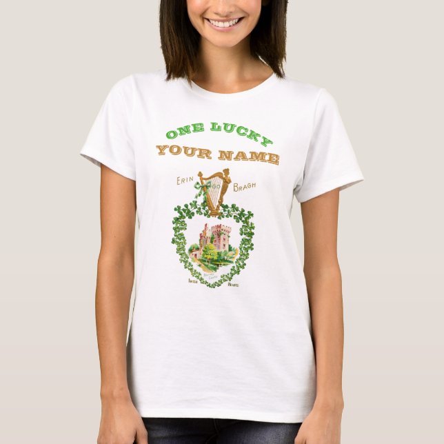Camiseta Personalizar Su Nombre St Patricks Day Blarney Cas (Anverso)