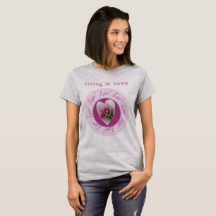 Camiseta Personalizar texto   Círculo de amor floral
