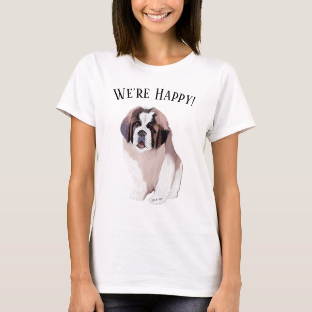 Camiseta Personalizar texto St. Bernard Puppy T-Shirt (Anverso)