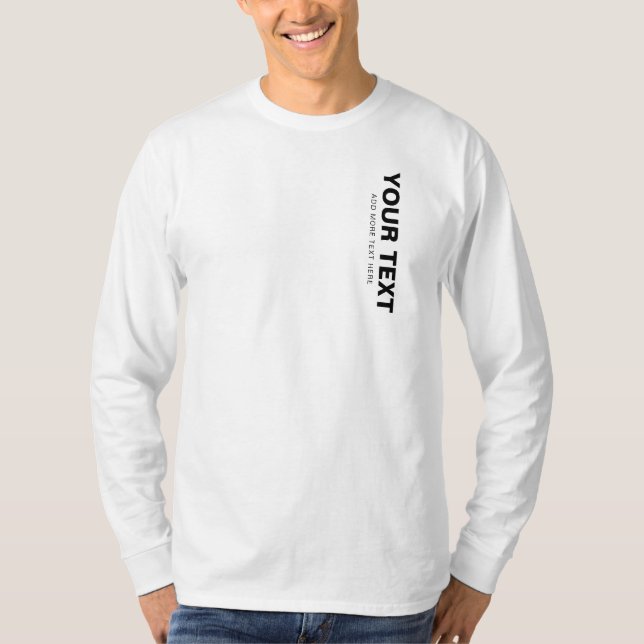 Camiseta Personalizar Tu Nombre De Texto Foto Mens Elegant  (Anverso)