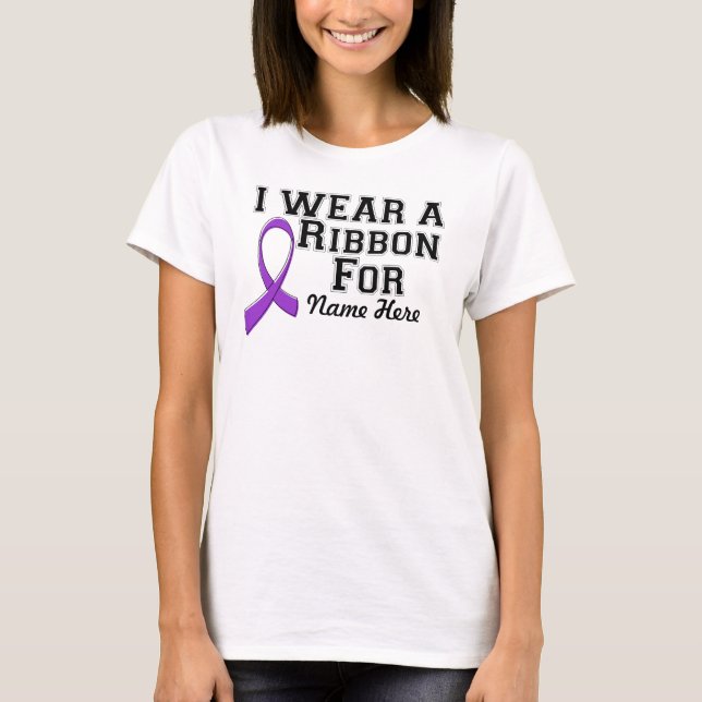 Camiseta Personalizar uso una cinta morada (Anverso)