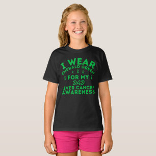 Camiseta Personalizar Yo Uso Cáncer De Hígado Verde Esmeral