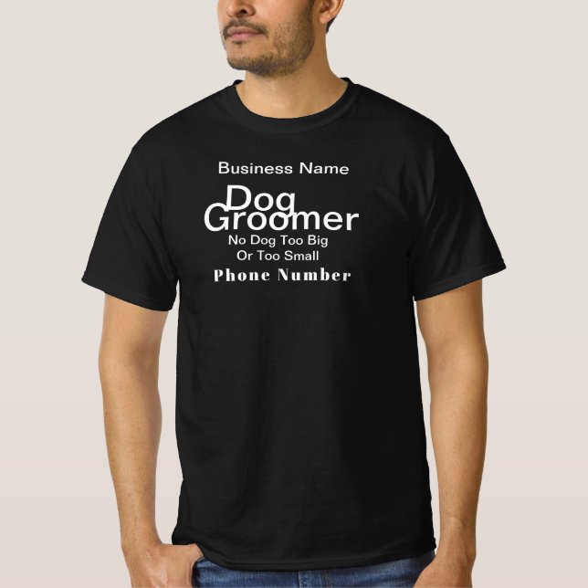 Camiseta Personalize Dog Groomer Entrepreneur  (Anverso)