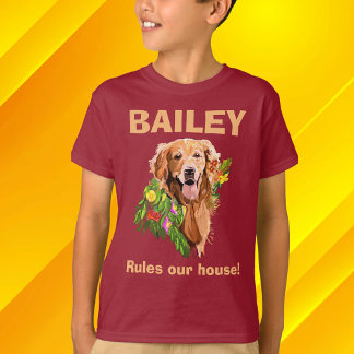 Camiseta Personalize Dog’s Name and Photo  T-Shirt