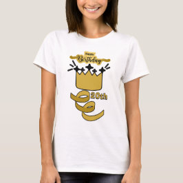 Camiseta  Personalized 20th Birthday King Crown Design