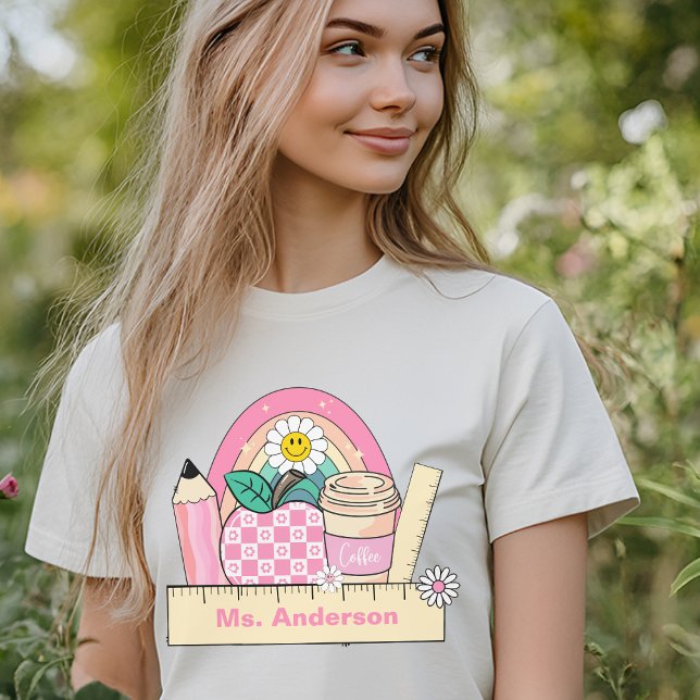 Camiseta Personalized Back to School Teacher Tee (teacher shirt)